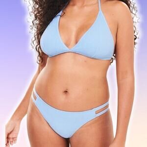 NWT ABERCROMBIE & FITCH Strappy Textured Cheeky Bikini Bottom Sz Large